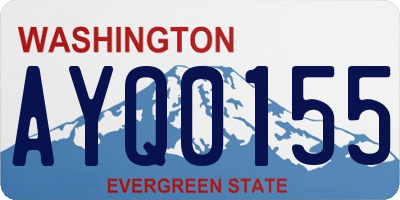 WA license plate AYQ0155