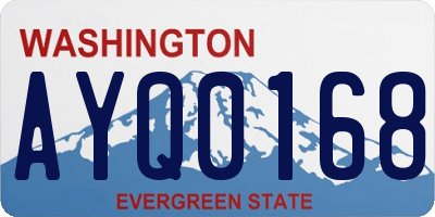 WA license plate AYQ0168