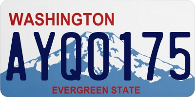 WA license plate AYQ0175