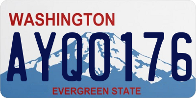 WA license plate AYQ0176