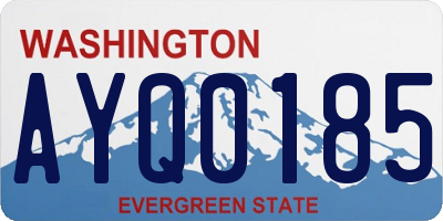 WA license plate AYQ0185