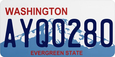 WA license plate AYQ0280