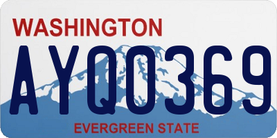 WA license plate AYQ0369