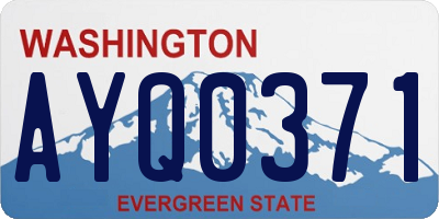 WA license plate AYQ0371