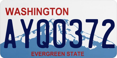 WA license plate AYQ0372