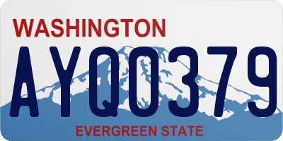 WA license plate AYQ0379