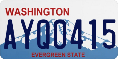 WA license plate AYQ0415