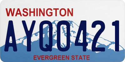 WA license plate AYQ0421