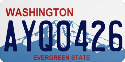 WA license plate AYQ0426