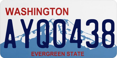 WA license plate AYQ0438
