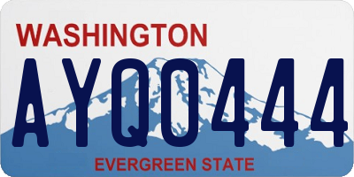 WA license plate AYQ0444