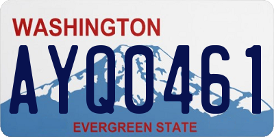 WA license plate AYQ0461