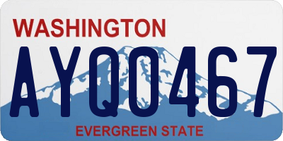 WA license plate AYQ0467