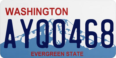 WA license plate AYQ0468