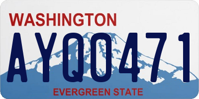 WA license plate AYQ0471