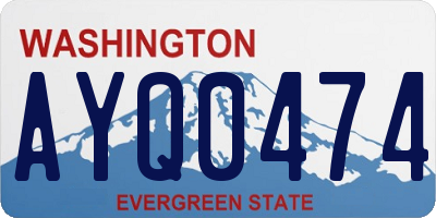 WA license plate AYQ0474