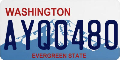 WA license plate AYQ0480