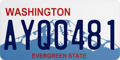 WA license plate AYQ0481