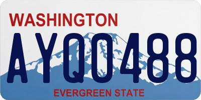 WA license plate AYQ0488