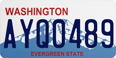 WA license plate AYQ0489