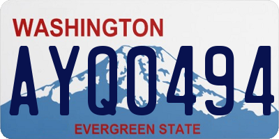 WA license plate AYQ0494