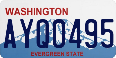WA license plate AYQ0495