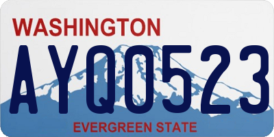 WA license plate AYQ0523