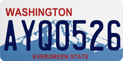 WA license plate AYQ0526