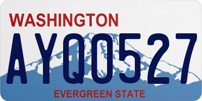 WA license plate AYQ0527
