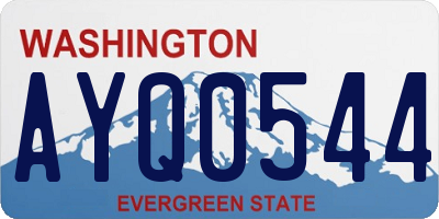 WA license plate AYQ0544