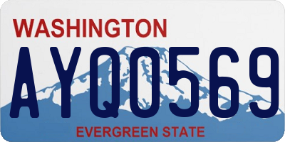 WA license plate AYQ0569