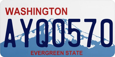 WA license plate AYQ0570