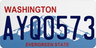 WA license plate AYQ0573