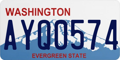 WA license plate AYQ0574