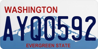 WA license plate AYQ0592