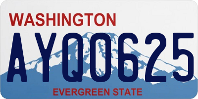 WA license plate AYQ0625