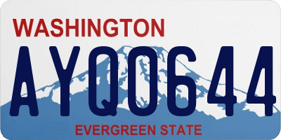 WA license plate AYQ0644