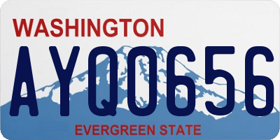 WA license plate AYQ0656