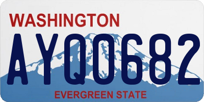WA license plate AYQ0682