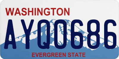 WA license plate AYQ0686