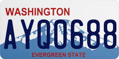 WA license plate AYQ0688