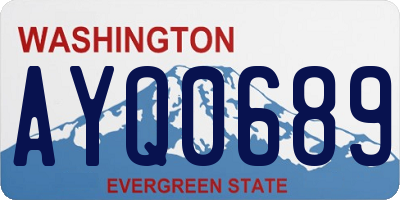 WA license plate AYQ0689
