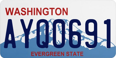 WA license plate AYQ0691