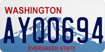 WA license plate AYQ0694