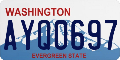 WA license plate AYQ0697