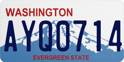 WA license plate AYQ0714