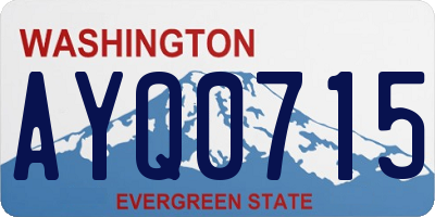 WA license plate AYQ0715