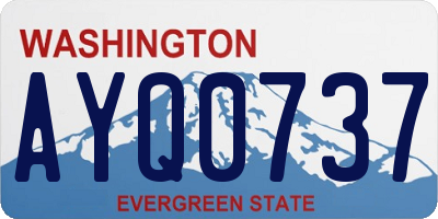 WA license plate AYQ0737