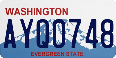 WA license plate AYQ0748