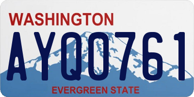 WA license plate AYQ0761